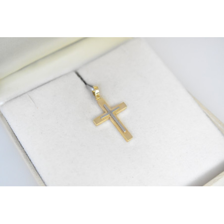 Χρυσός Ανδρικός σταυρός με αλυσίδα 14 Καρατίων