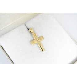 Χρυσός ανδρικός σταυρός με αλυσίδα 14 Καρατίων