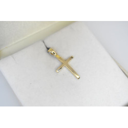 Χρυσός αντρικός σταυρός 14 Καρατίων με αλυσίδα