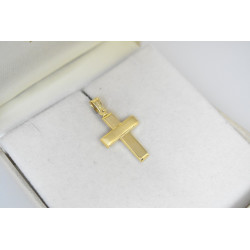 Χρυσός Ανδρικός σταυρός με αλυσίδα 14 Καρατίων
