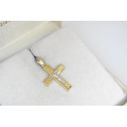 Χρυσός ανδρικός σταυρός με αλυσίδα 14 Καρατίων