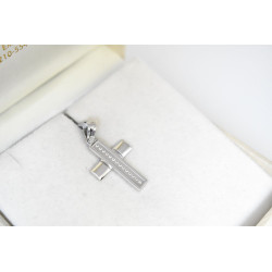 Λευκόχρυσος γυναικείος σταυρός 14 Καρατίων